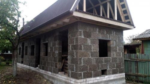 Строительство бани из арболитовых блоков. Можно ли строить парилку из деревобетона? 06 Строительство бани из арболитовых блоков. Можно ли строить парилку из деревобетона? 06