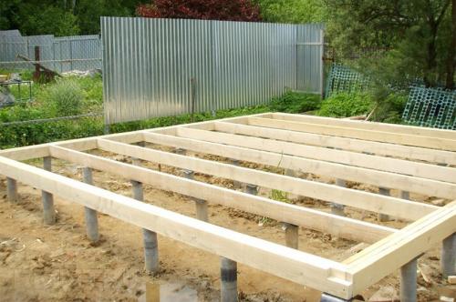 Бюджетная баня своими руками DIY из старых бревен.. Столбчатый (свайный) фундамент для бани 04 Бюджетная баня своими руками DIY из старых бревен.. Столбчатый (свайный) фундамент для бани 04