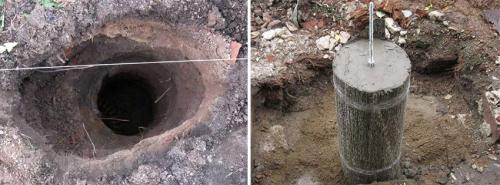 Бюджетная баня своими руками DIY из старых бревен.. Столбчатый (свайный) фундамент для бани 03 Бюджетная баня своими руками DIY из старых бревен.. Столбчатый (свайный) фундамент для бани 03