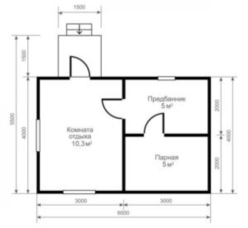 Как построить баню из бруса 6 н.  Проект бани из бруса 6х4: особенности составления, постройки и планировки, фото