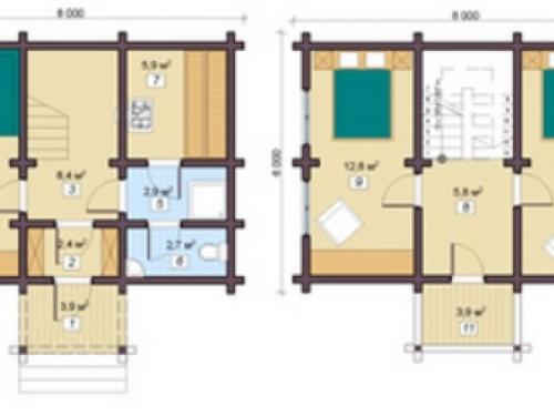 Баня из бруса 150х150. Материал 05