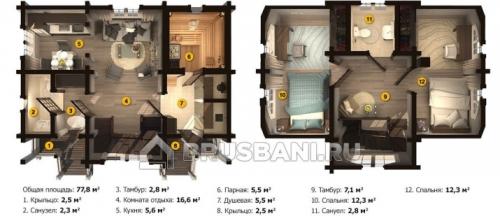 Баня из бруса 150х150. Материал 07