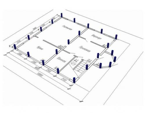 Свайный фундамент для дома из газобетона. Свайно-ростверковый фундамент для дома из газобетона 03 Свайный фундамент для дома из газобетона. Свайно-ростверковый фундамент для дома из газобетона 03