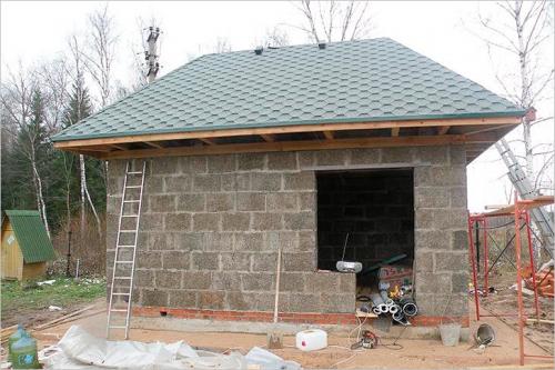 Баня из опилкобетона. Дом из газобетона под ключ