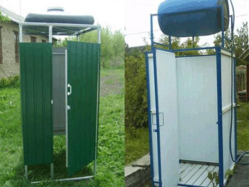 Летний душ своими руками из металла. Основные этапы монтажа летних душевых и часто используемые материалы