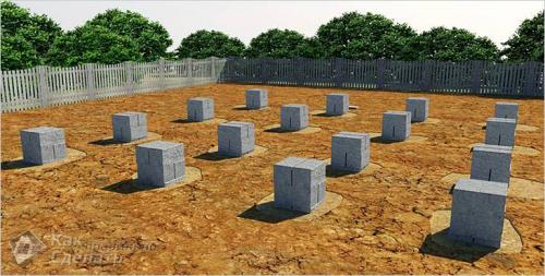 Этапы строительство бани из арболита своими руками. Возведение фундамента 01