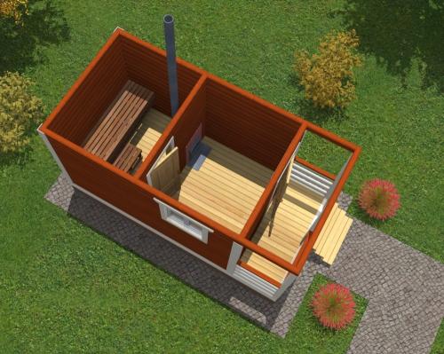 Мини баня своими руками: чертежи. Миниатюрные каркасные баньки — оптимальный выбор