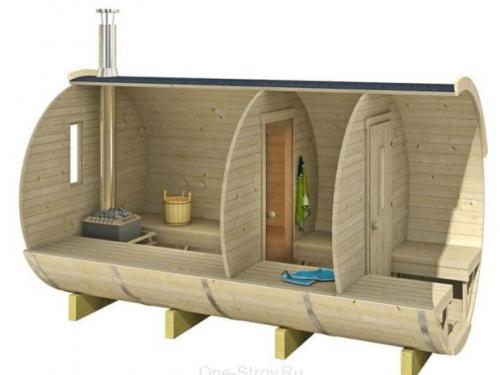Маленькая баня-бочка. №1. Баня-бочка: особенности конструкции
