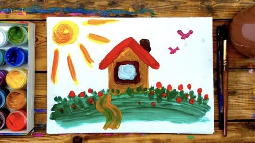 Как нарисовать эскиз дома. Как нарисовать дом: алгоритм создания рисунка с фото и подробным описанием каждого этапа работы