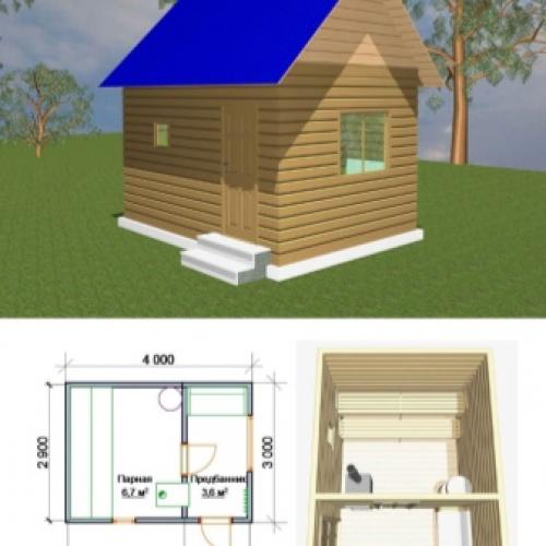 Мини-баньки для дачи или небольшого участка. Проекты 01