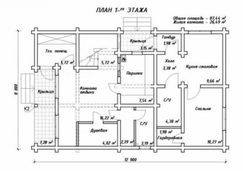 Проект небольшого дома с баней. Дома с баней под одной крышей: одно и двухэтажные проекты