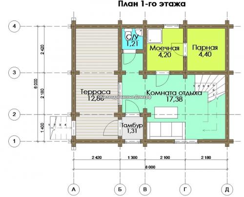 Проект небольшого дома с баней. Дома с баней под одной крышей: одно и двухэтажные проекты
