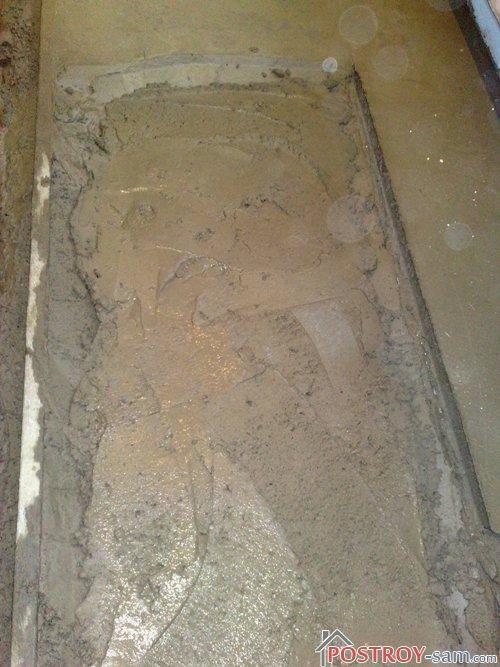 Опилкобетон стяжка пола. Процесс заливки стяжки из опилок