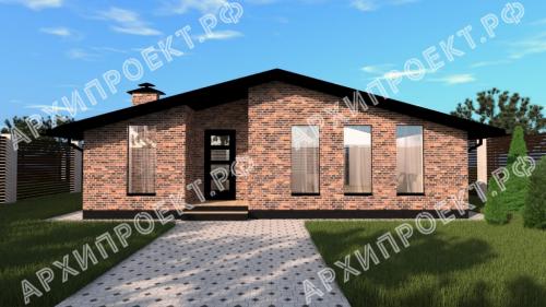 16 Красивых проектов домов в Стиле Шале. Одноэтажные дома шале 01